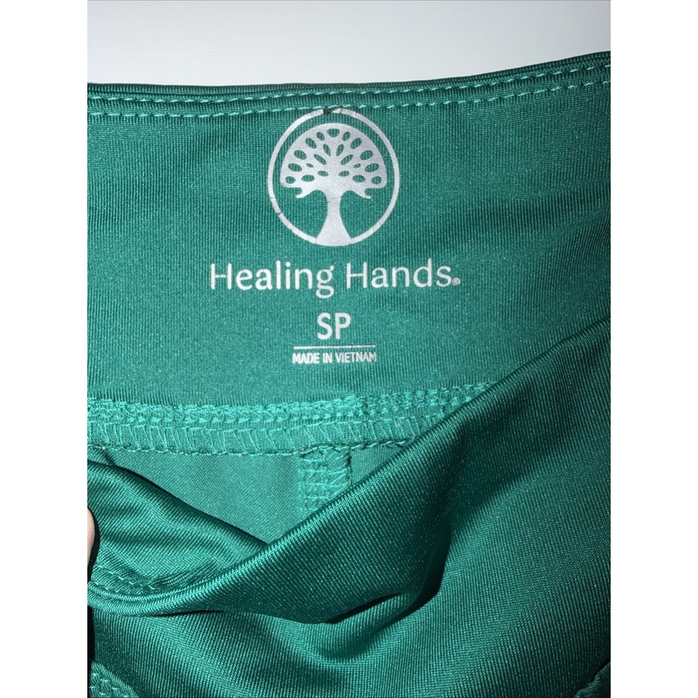 Healing Hands Womens Green Size S P Scrub Pants Polyester Spandex Cargo Pockets - Picture 8 of 14